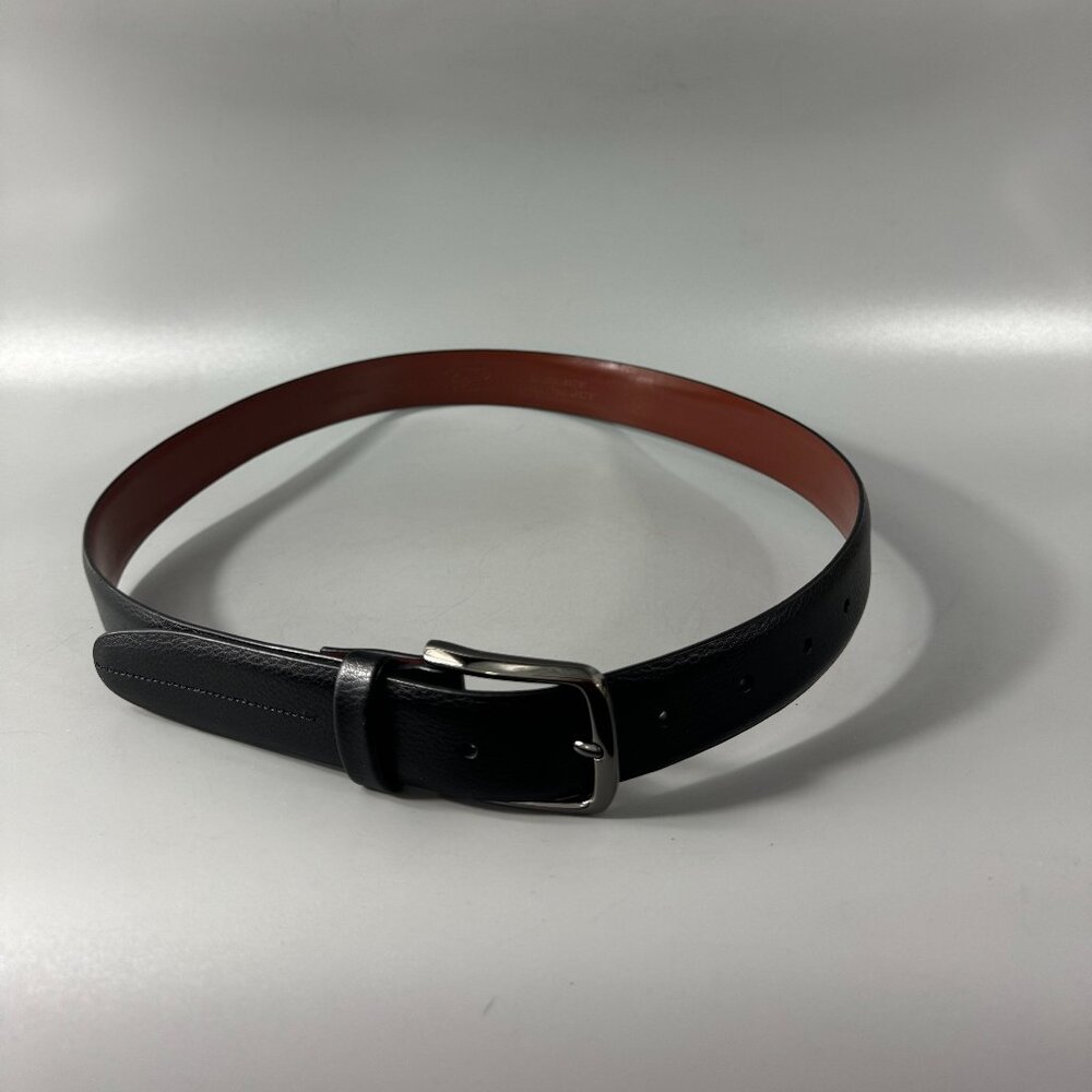 On Original Penguin Black Leather Belt, Size 32/80